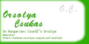 orsolya csukas business card